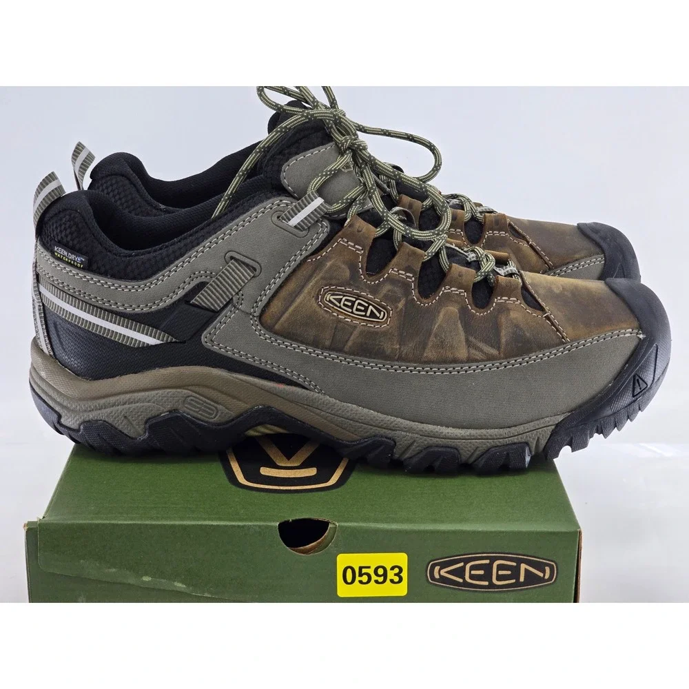 Keen Targhee III WP Wide Mens 11.5 Bungee Cord Black Hiking Shoes - Excellent